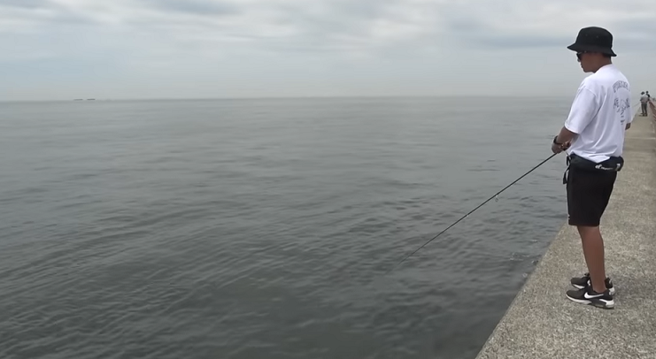 釣り人のアップ写真