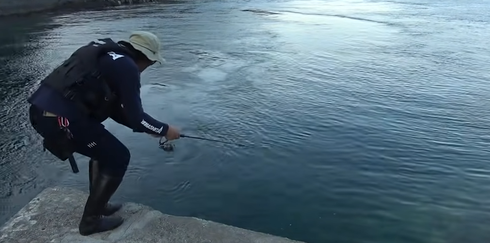 釣り人のアップ写真