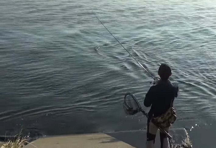 釣り人のアップ写真