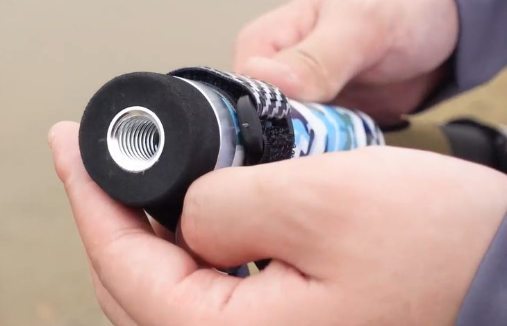 タモの柄のアップ写真