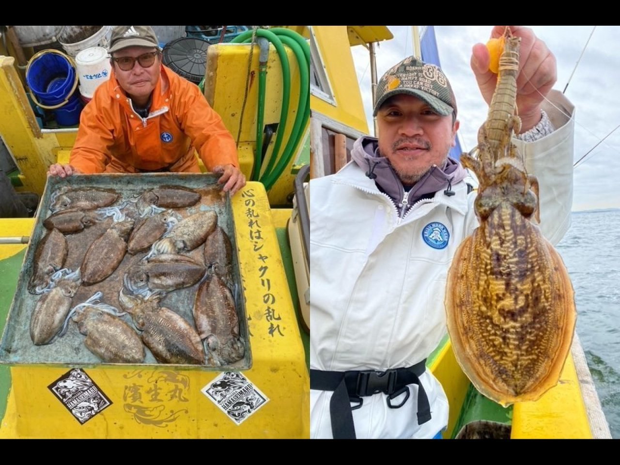 神奈川県濱生丸でスミイカ高活性！トップは13杯2名！着実にサイズアップしている今が乗船のベストタイミング！