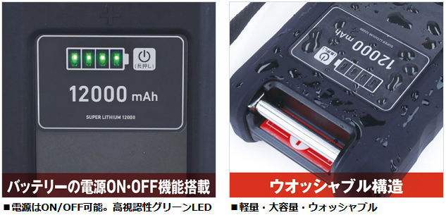 バッテリーのアップ写真