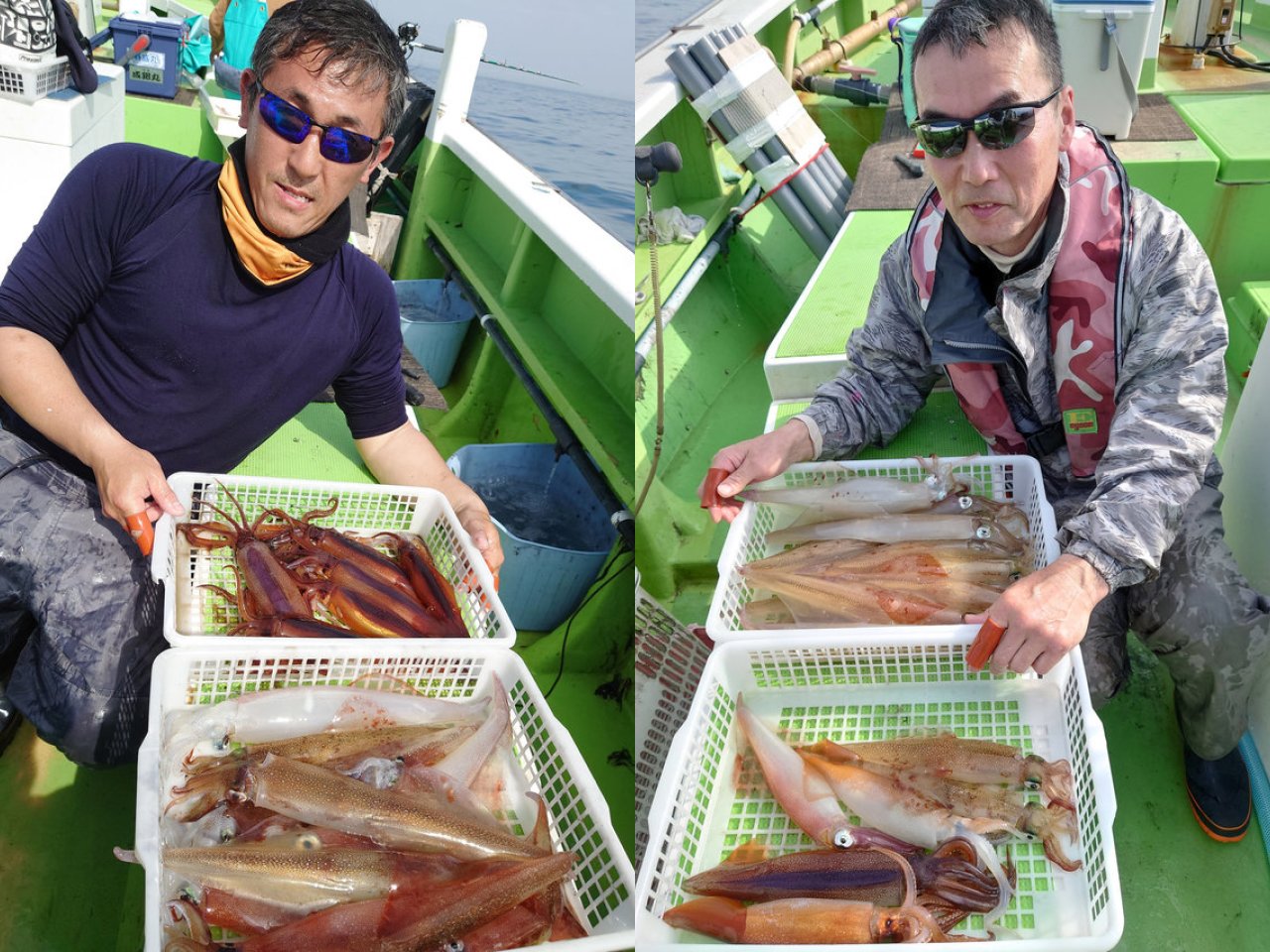 【釣果速報】神奈川県長三朗丸で高級ヤリイカ絶好釣！トップは40匹！スルメも釣れて今後の釣行も期待大！