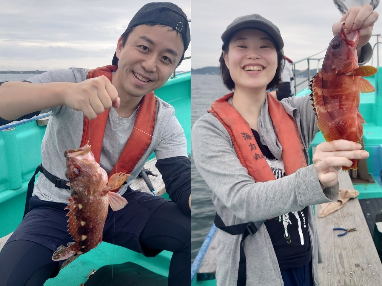 【釣果速報】神奈川県海力丸でアカハタ&カサゴ釣り!どんどん活性上がり全員お目当ての根魚をGET!短期集中で大充実の釣行に!