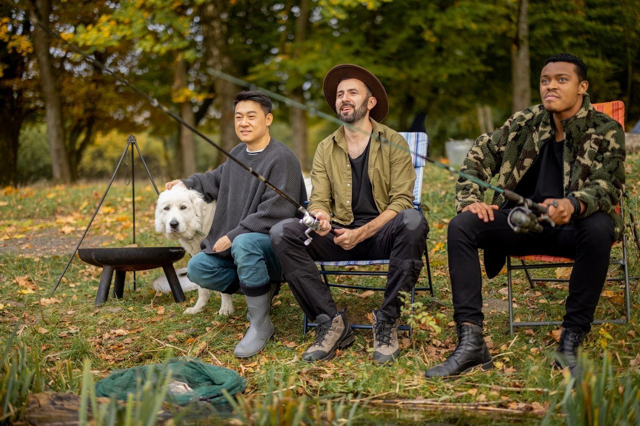 釣りをしている様子