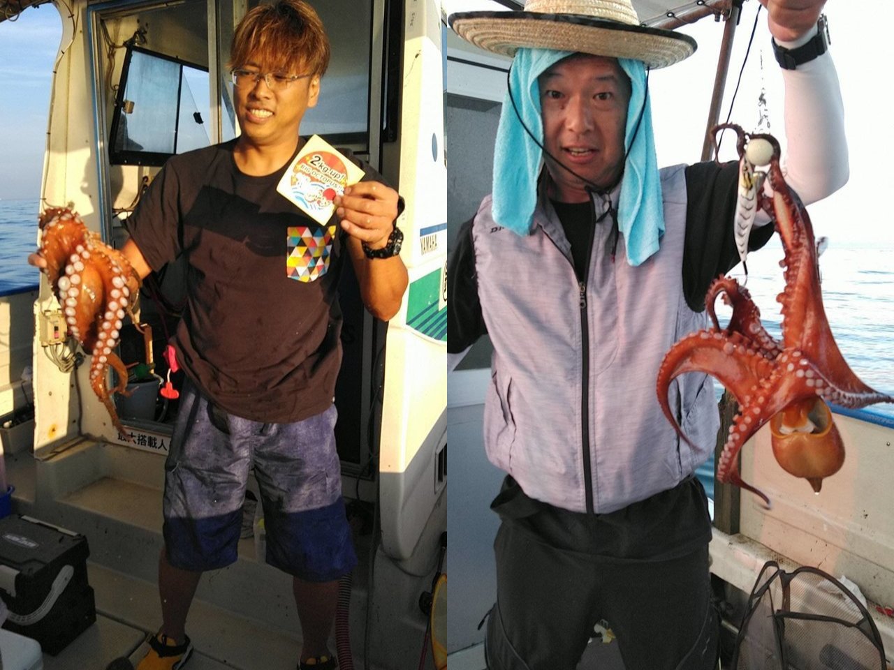 【釣果速報】兵庫県釣り船 福三郎でダイナミックな2.0kgマダコをキャッチ!好調な今、良型を狙いに行こう!