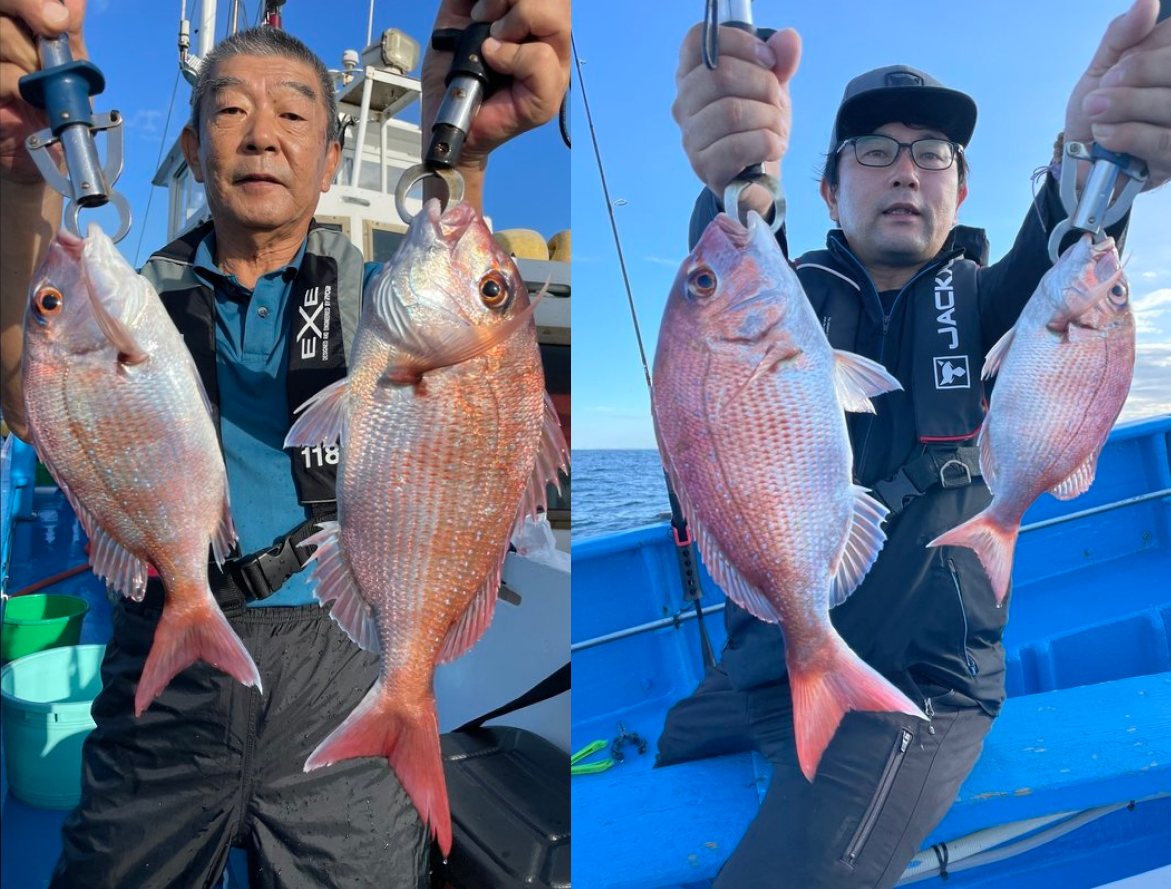【釣果速報】茨城県ことぶき丸でテンヤマダイ釣行が楽しい!ゲストも豪華で楽しい釣行に!