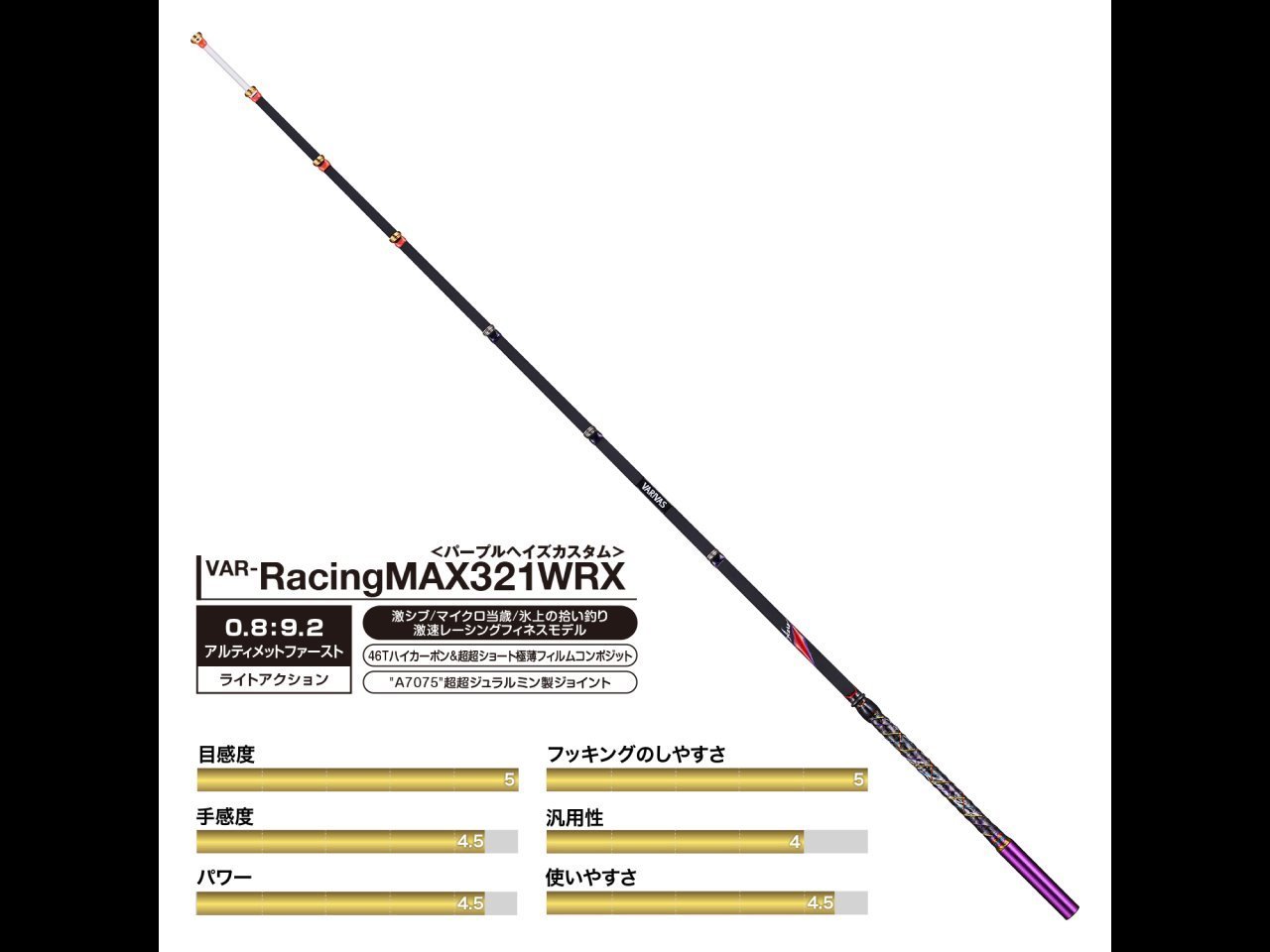 【新製品速報】バリバスからワカサギ穂先 レーシングマックス321WRXが発売開始!