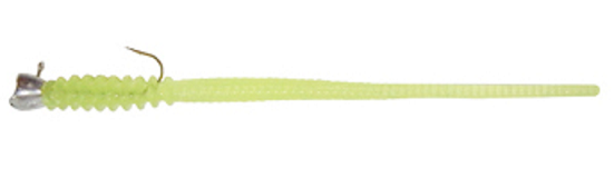 ジグヘッドとワームのアップ写真