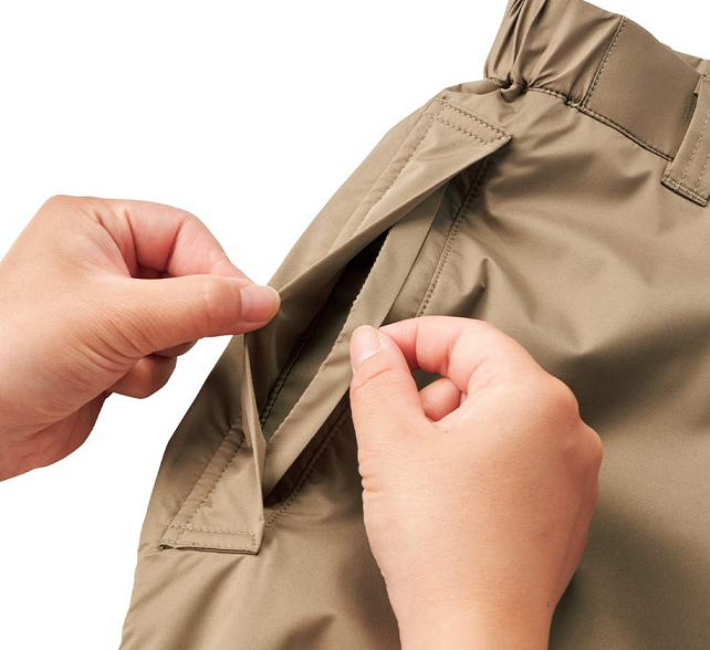 釣りウェアのアップ写真