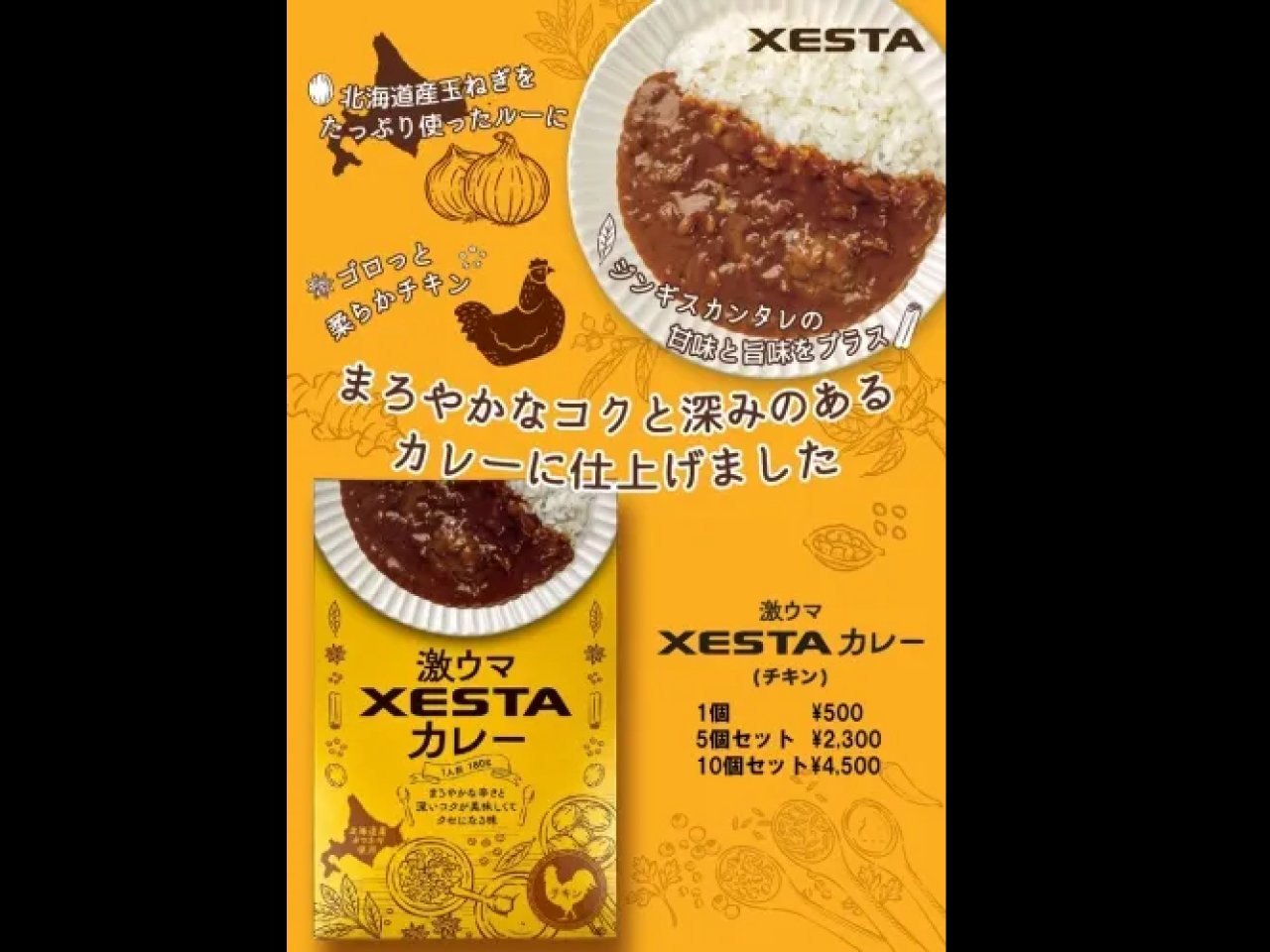 【新製品速報】ゼスタからXESTAカレーが発売開始！