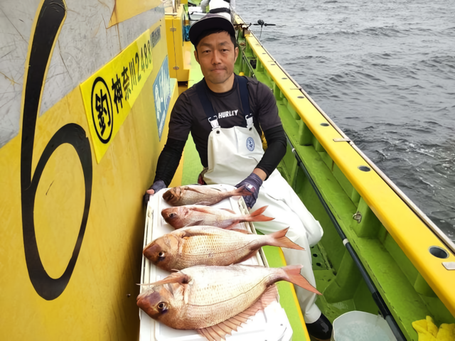 【釣果速報】神奈川県鴨下丸kawanaのマダイ船が好調！ゲストも多種多様！充実の釣行をお約束します！