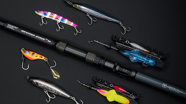 ロッドとルアーのアップ写真