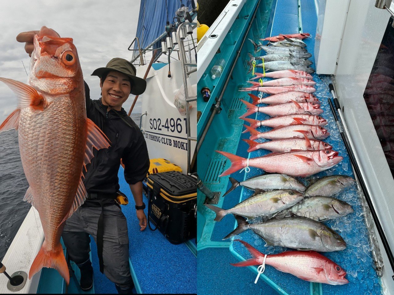 【釣果速報】静岡県もき丸の釣果が超壮観！カンパチ・オナガ・オオクチハマダイ・ハガツオの大行列！好調の今、ぜひ乗船予約を！