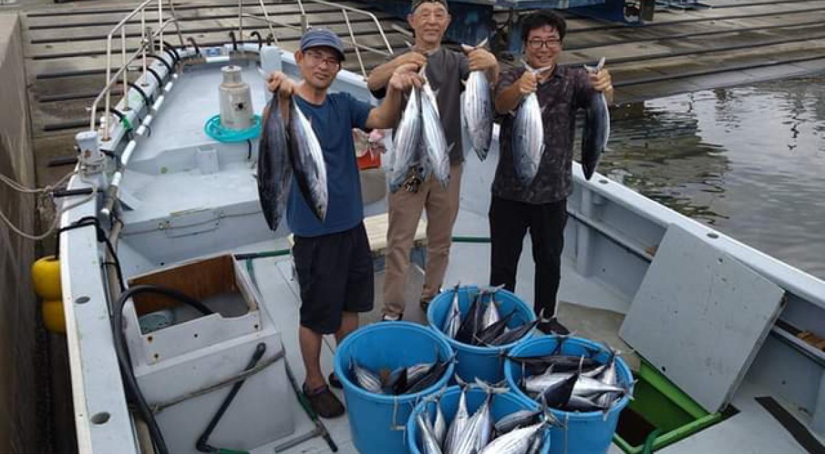 【釣果速報】神奈川県かねい丸でカツオ全員ゲット！1.5～3.2kgの一番おいしいサイズが釣れてます！青物狙うなら今スグの乗船がベスト！