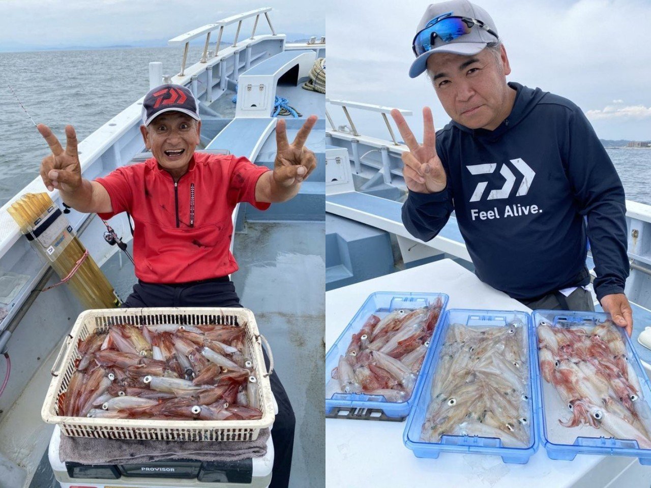 【釣果速報】神奈川県五エム丸でイカざんまい！トップはマルイカ116匹！イカの機嫌が良い今が大漁のチャンス！