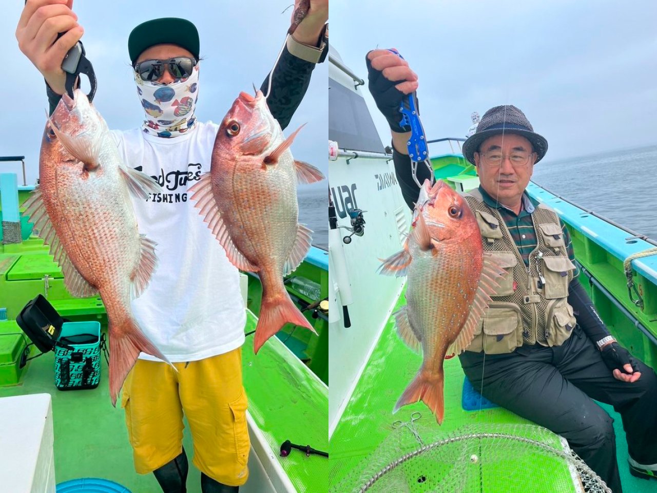 【釣果速報】千葉県三次郎丸で食べ頃サイズの良型1.60kgマダイ上がる！多彩なゲストも見え釣行は大充実！