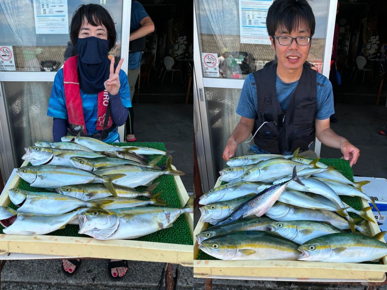 【釣果速報】神奈川県庄治郎丸で大人気ターゲットのイナダを全員ゲット！アジも大健闘！充実の釣行をお約束します！