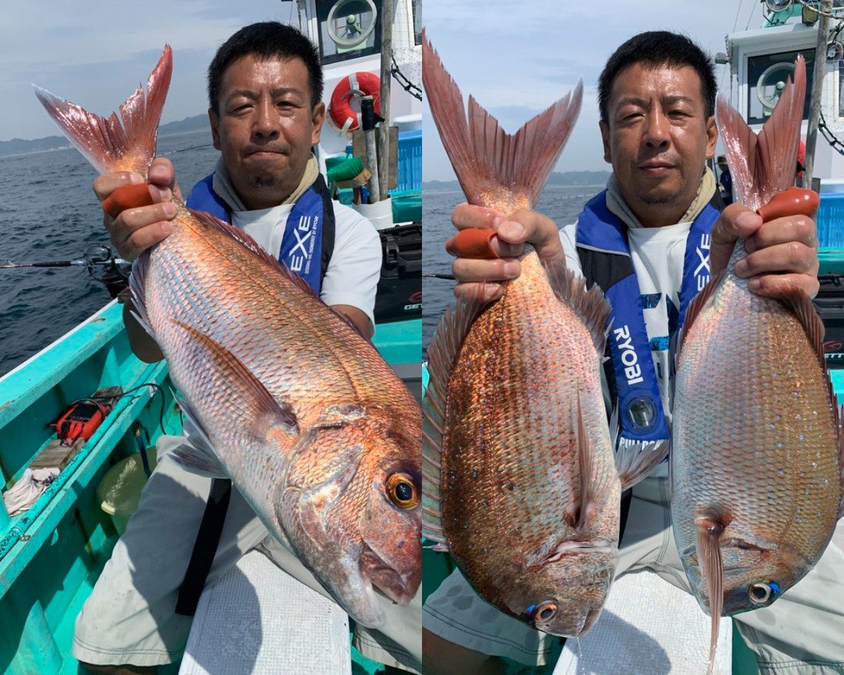 【釣果速報】千葉県九左衛門丸で食べ頃サイズの良型2.2kgマダイ上がる！多彩なゲストも見え釣行は大充実！