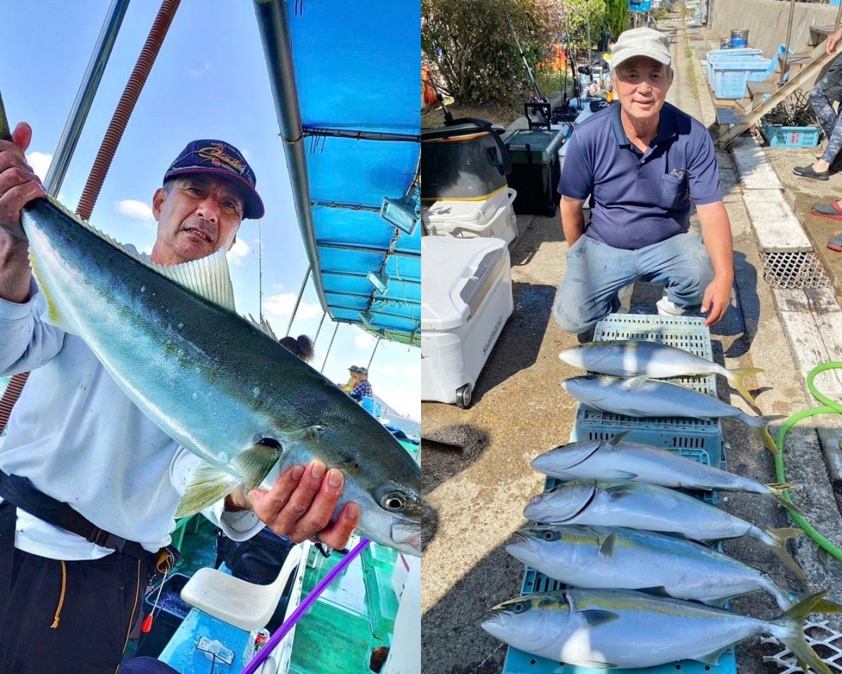 【釣果速報】なんて映える釣果写真なんだ！90cmクラスのブリを順調にゲット！兵庫県釣り船 名田屋でどでかい青物を獲ろう！