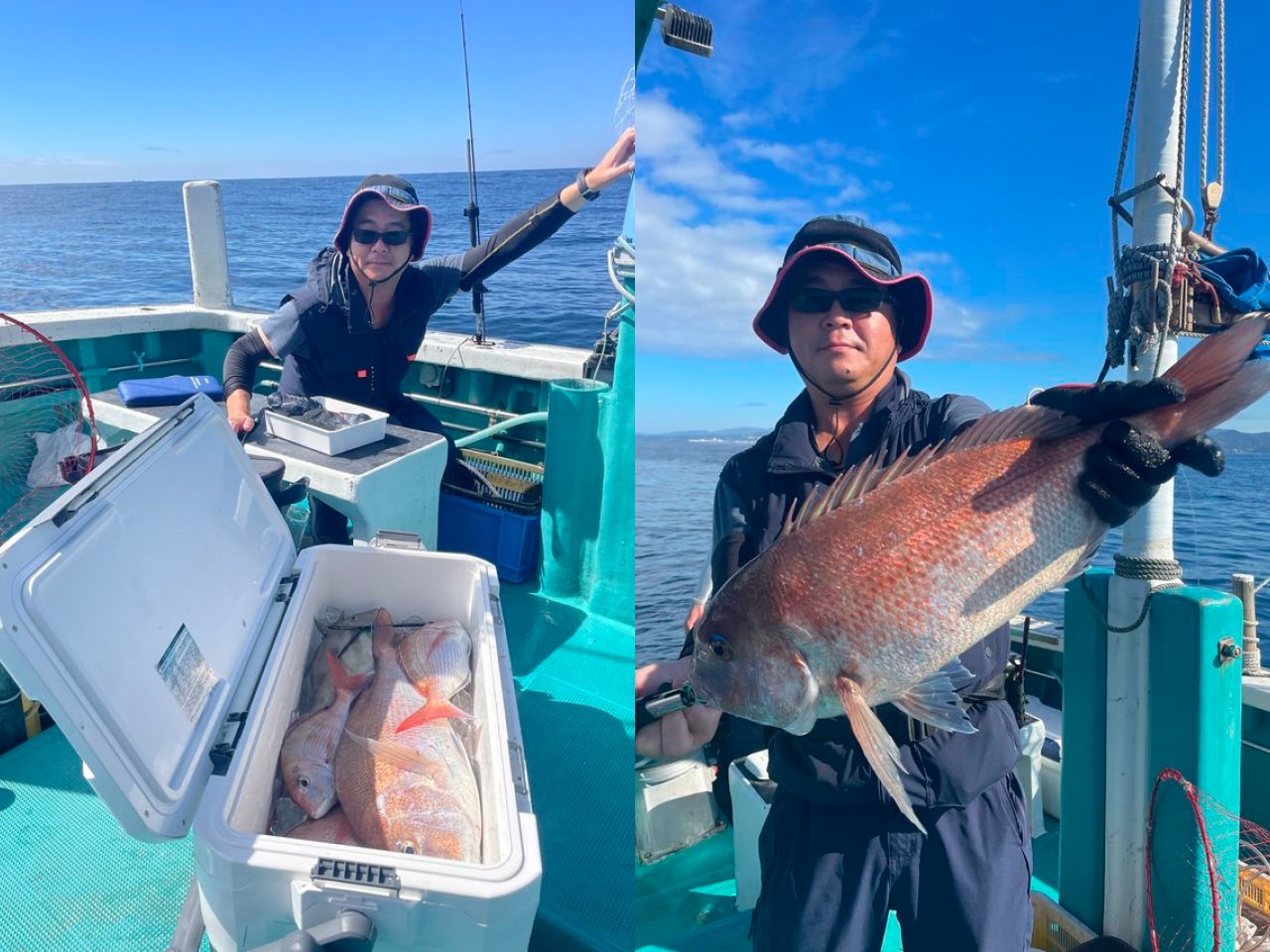 【釣果速報】和歌山県良栄丸で56cmの良型マダイゲット！ウマヅラハギやサバも交じり豪華なお土産に！秋の釣行ならこの船に決まり！