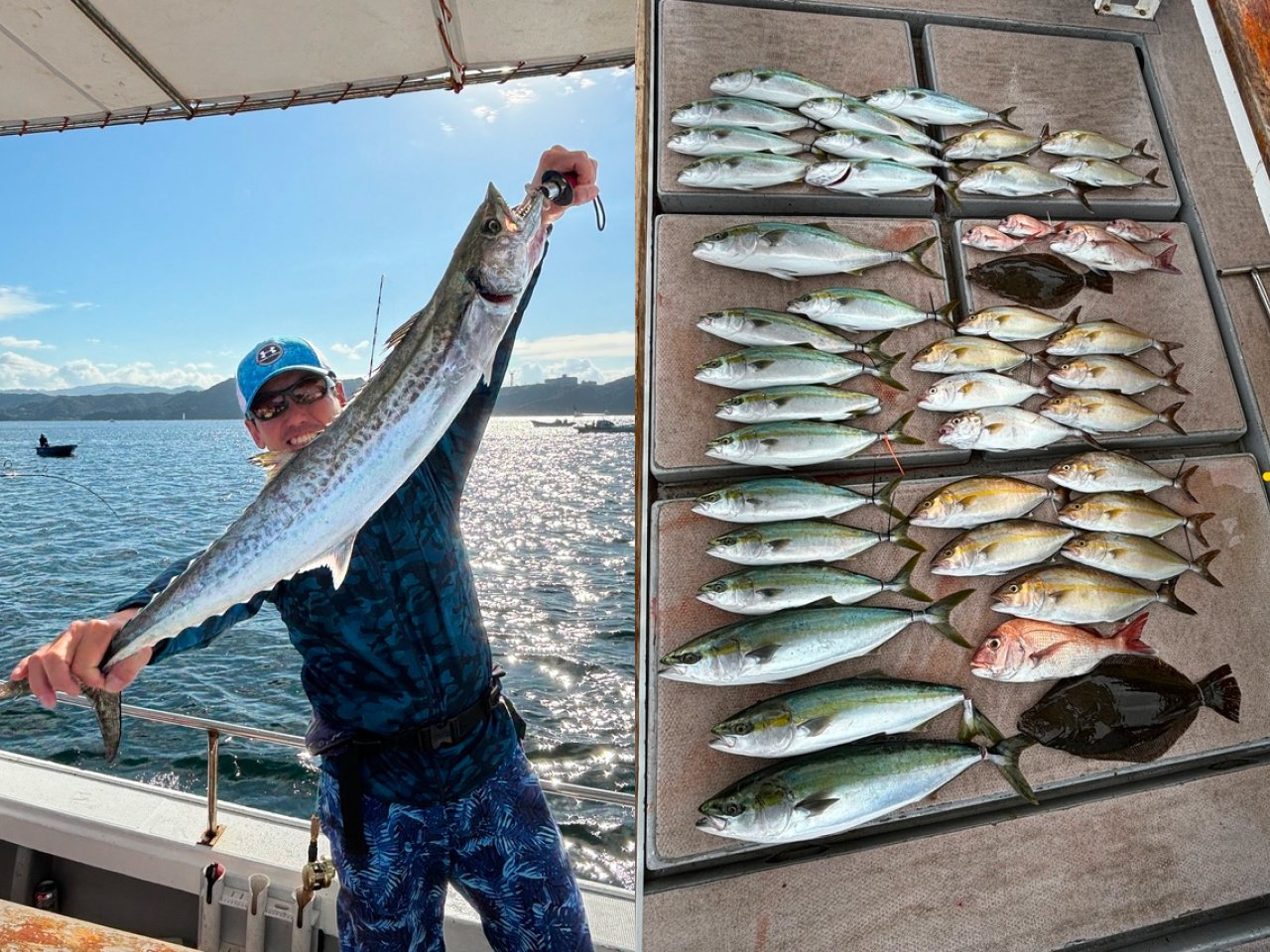 【釣果速報】兵庫県釣り船皇でハマチ＆サワラの人気青物コンビゲット！サワラは80cmの大型！三連休は迫力のファイトを楽しみませんか？