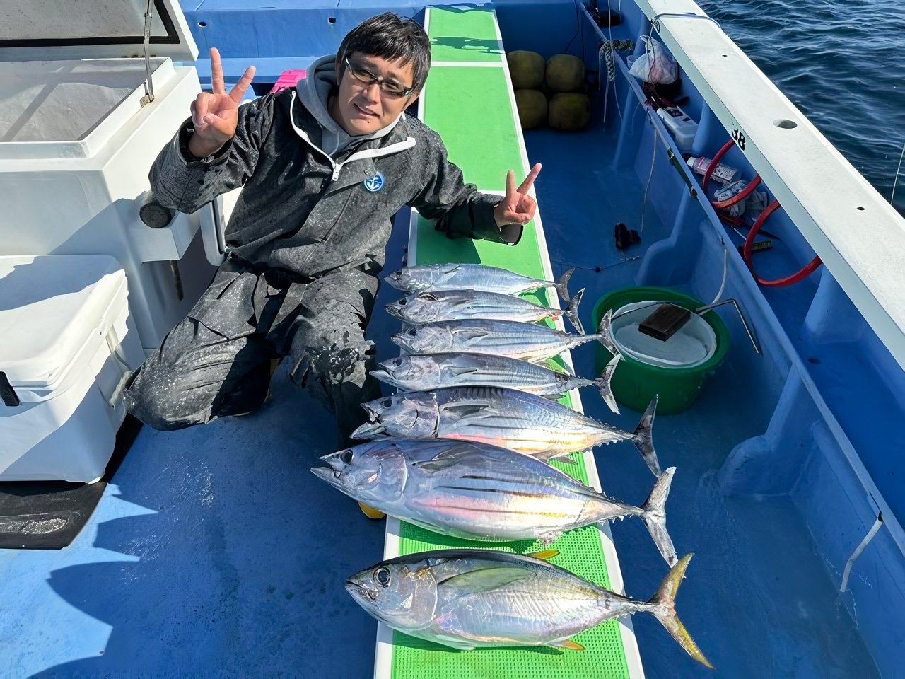 【釣果速報】神奈川県大松丸でカツオ・キメジが連続ヒット＆ダブルキャッチで好調！今後も期待大！