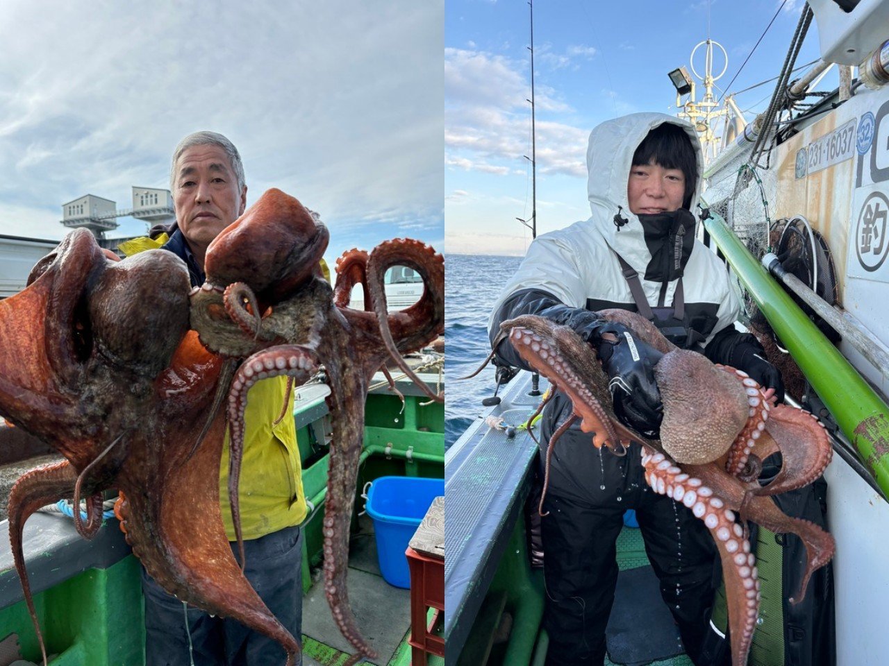 【釣果速報】茨城県健清丸でマダコGET！最大5.00kg！今すぐ乗船してお正月のお土産をGETしませんか？