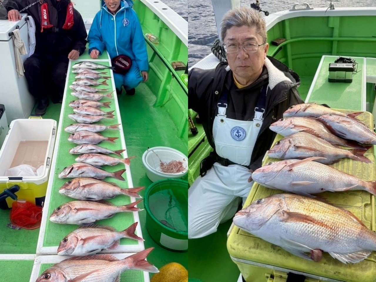 【釣果速報】神奈川県あまさけや丸の釣果が超壮観！マダイの大行列！多数釣れています！        