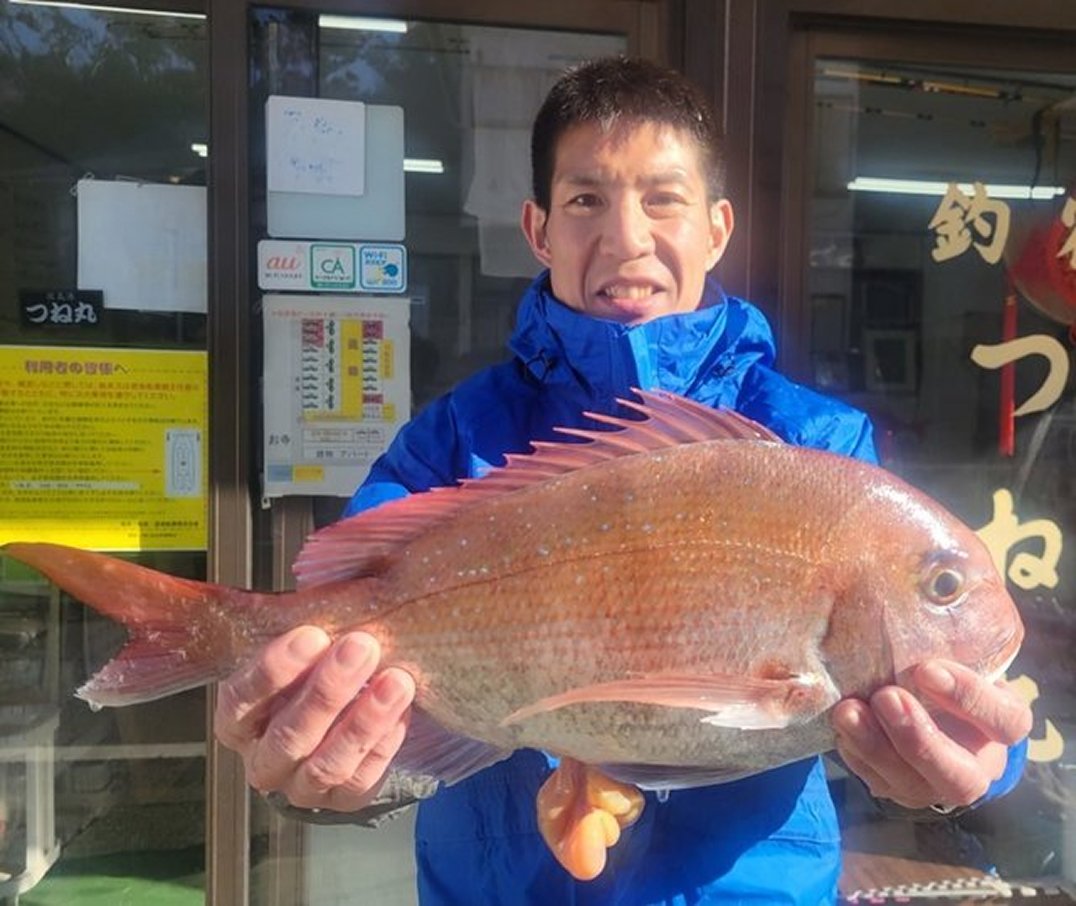 【釣果速報】神奈川県つね丸で1.2kgの良型マダイをゲット！ヒット多数な今がチャンス！