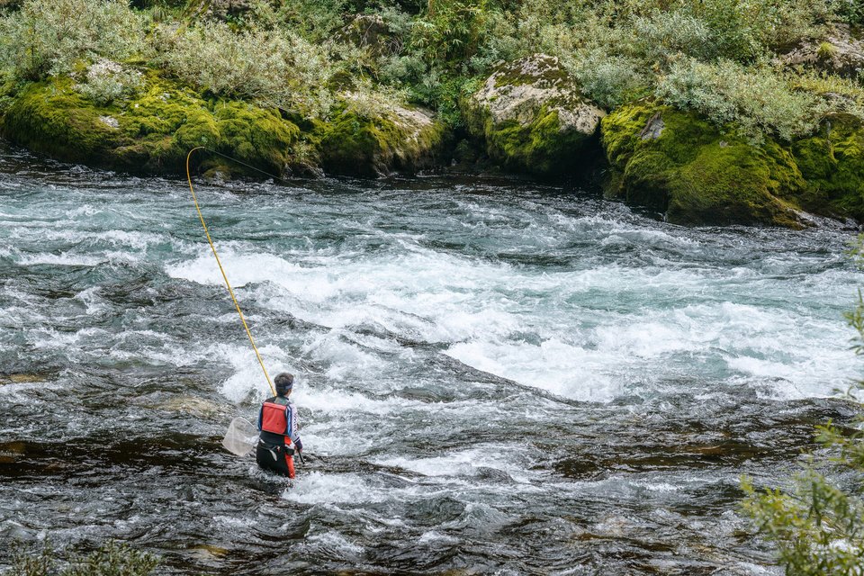 渓流釣り　写真