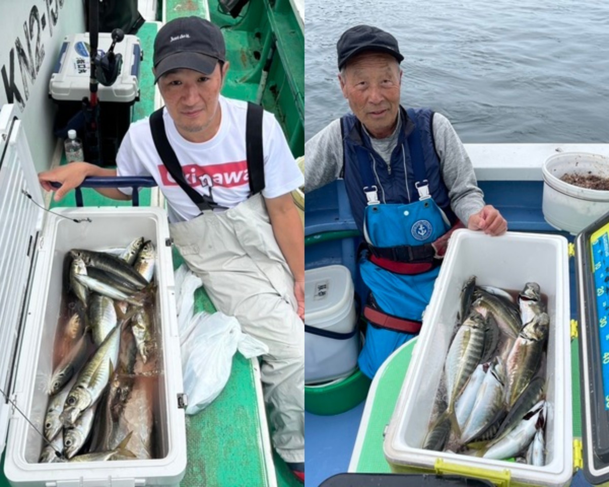 【釣果速報】神奈川県大松丸で特大アジ爆釣！？ジャンボアジ50cm！クーラー満タンの釣果に釣り人大満足！