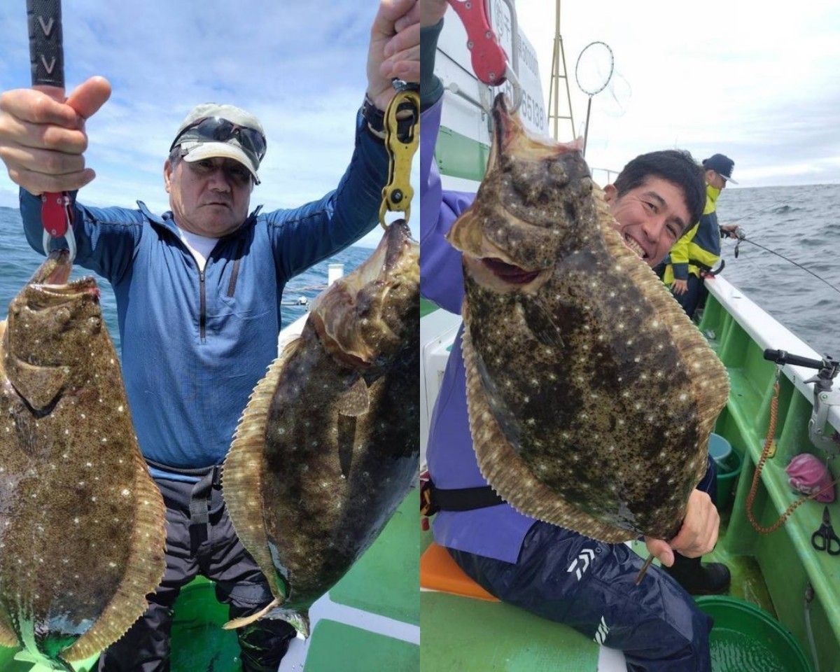 【釣果速報】千葉県優光丸でヒラメ全員ゲット＆5.7kgの大板出た！連日安打継続中の今が乗りドキ！