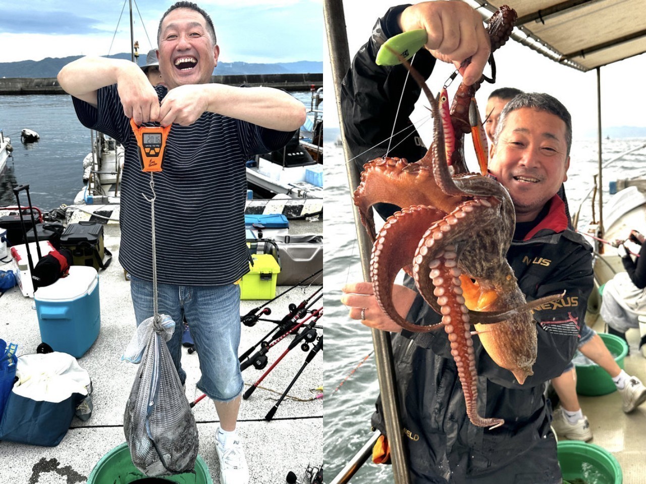 【釣果速報】兵庫県釣り船角田で全員マダコGET達成！1.90kgの良型タコも！蛸シーズン本番間近、即予約を！！