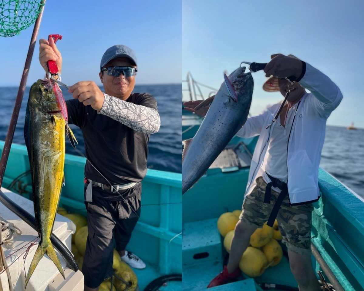 【釣果速報】神奈川県健海丸で90cmのド迫力シイラゲット！入れ食いで当たりっぱなし。人気魚種を一気獲りしに行きませんか？！