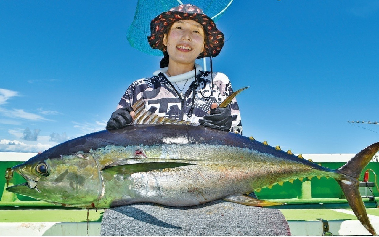 コマセ釣りで船中5連発　相模湾のキハダ本番！ カツオもまだイケる！！