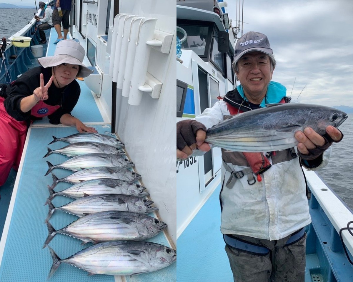【釣果速報】神奈川県愛正丸でカツオ好調！美味しい2.5kgサイズで思わずにんまり！皆さんクーラー満タンです！