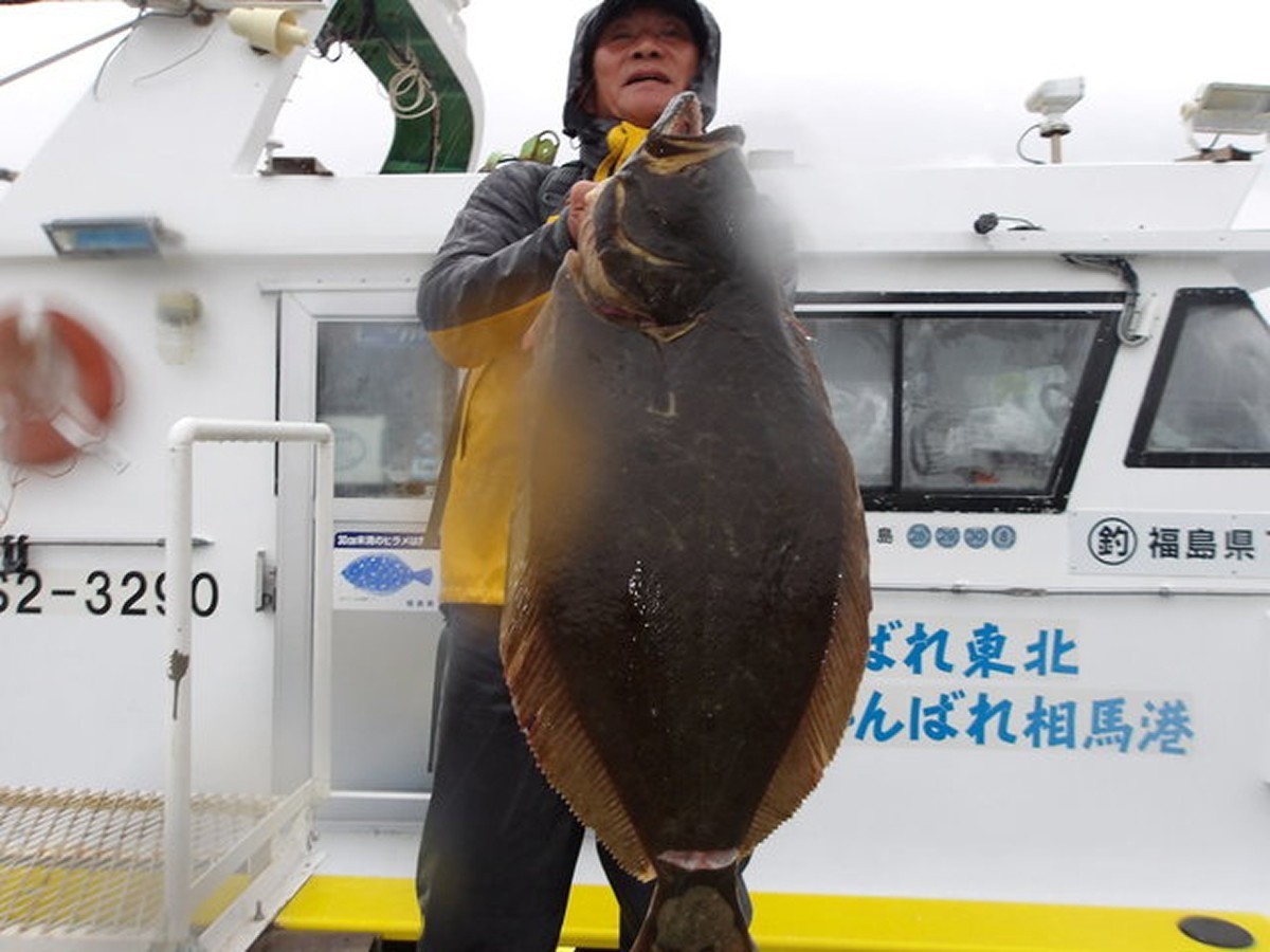 【釣果速報】巨大91cmの座布団出る！大型交じり食い順調のヒラメは福島県つりエサ豊漁で狙いに行こう！