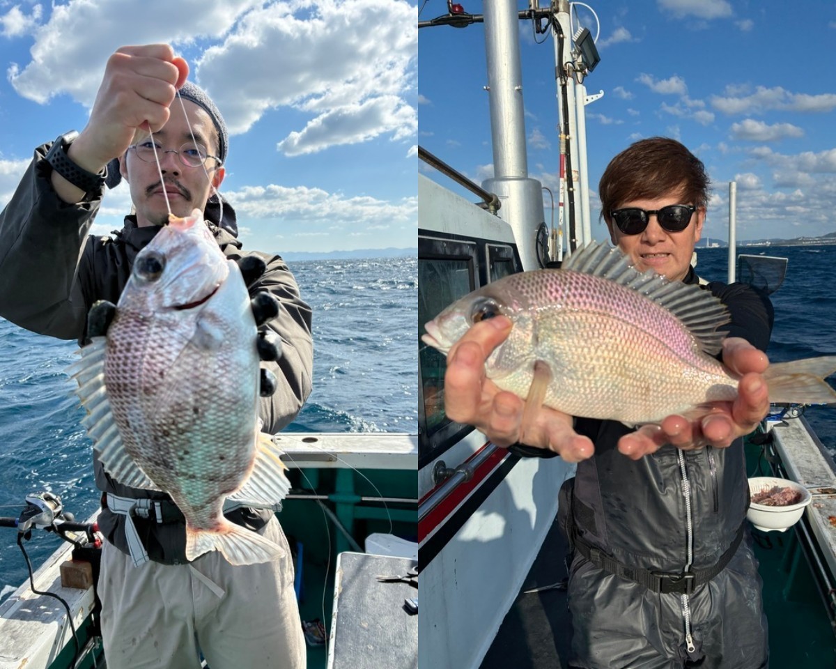 【釣果速報】良型マダイGET！！メイチダイにカワハギもお目見え！あなたも和歌山県良栄丸で大鯛をゲットしよう！