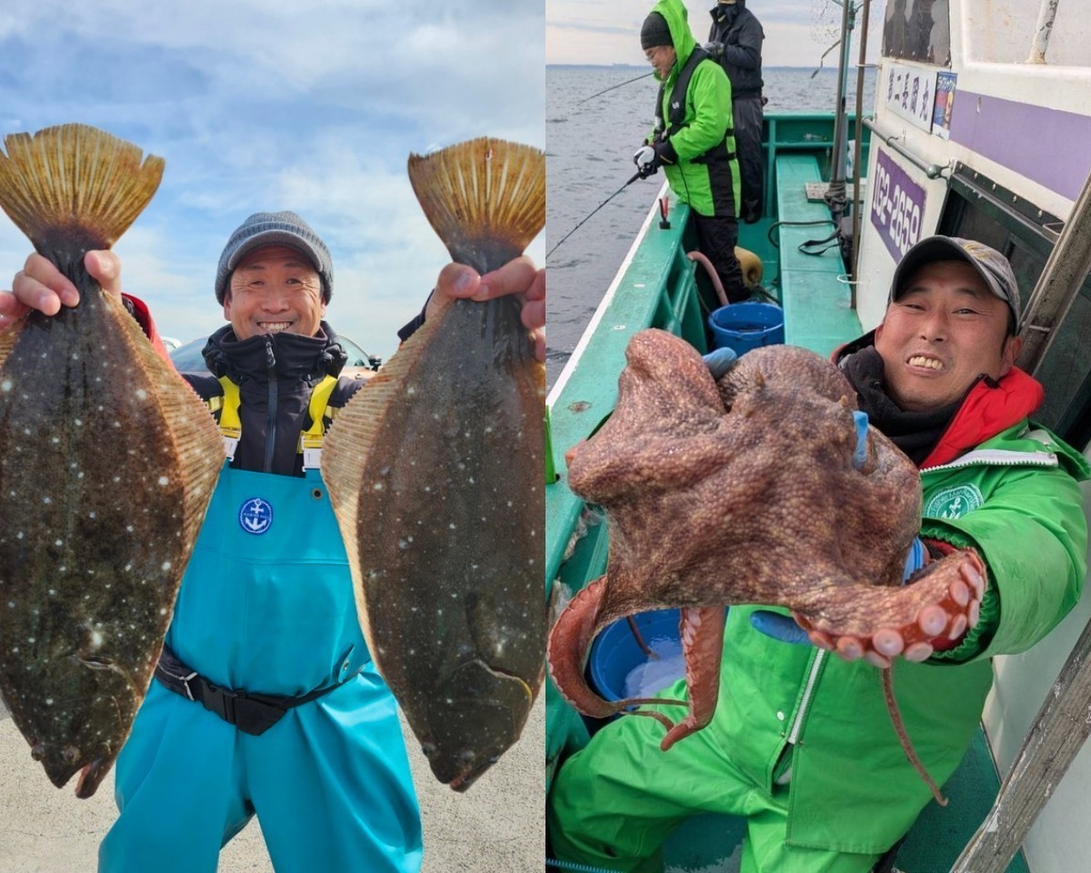 【釣果速報】茨城県長岡丸でヒラメもマダコ順調に上がる！なんと4.5kgのジャンボマダコをゲット！？