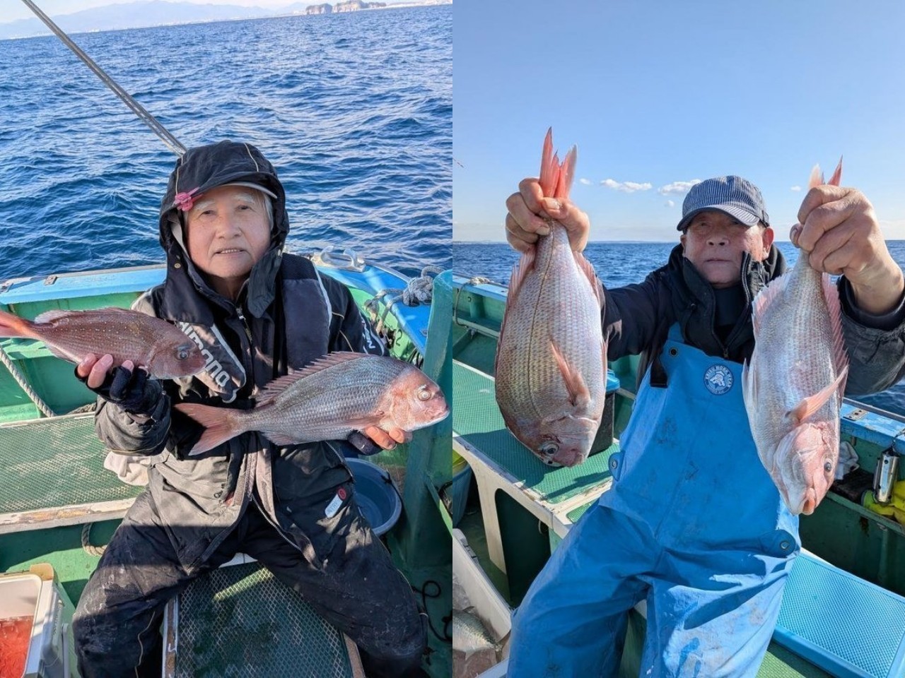 【釣果速報】強風でウネリも残り釣りにくい状況にもかかわらず、マダイGET！安定した釣果を狙いたいなら神奈川県ゆうせい丸にお任せ！        