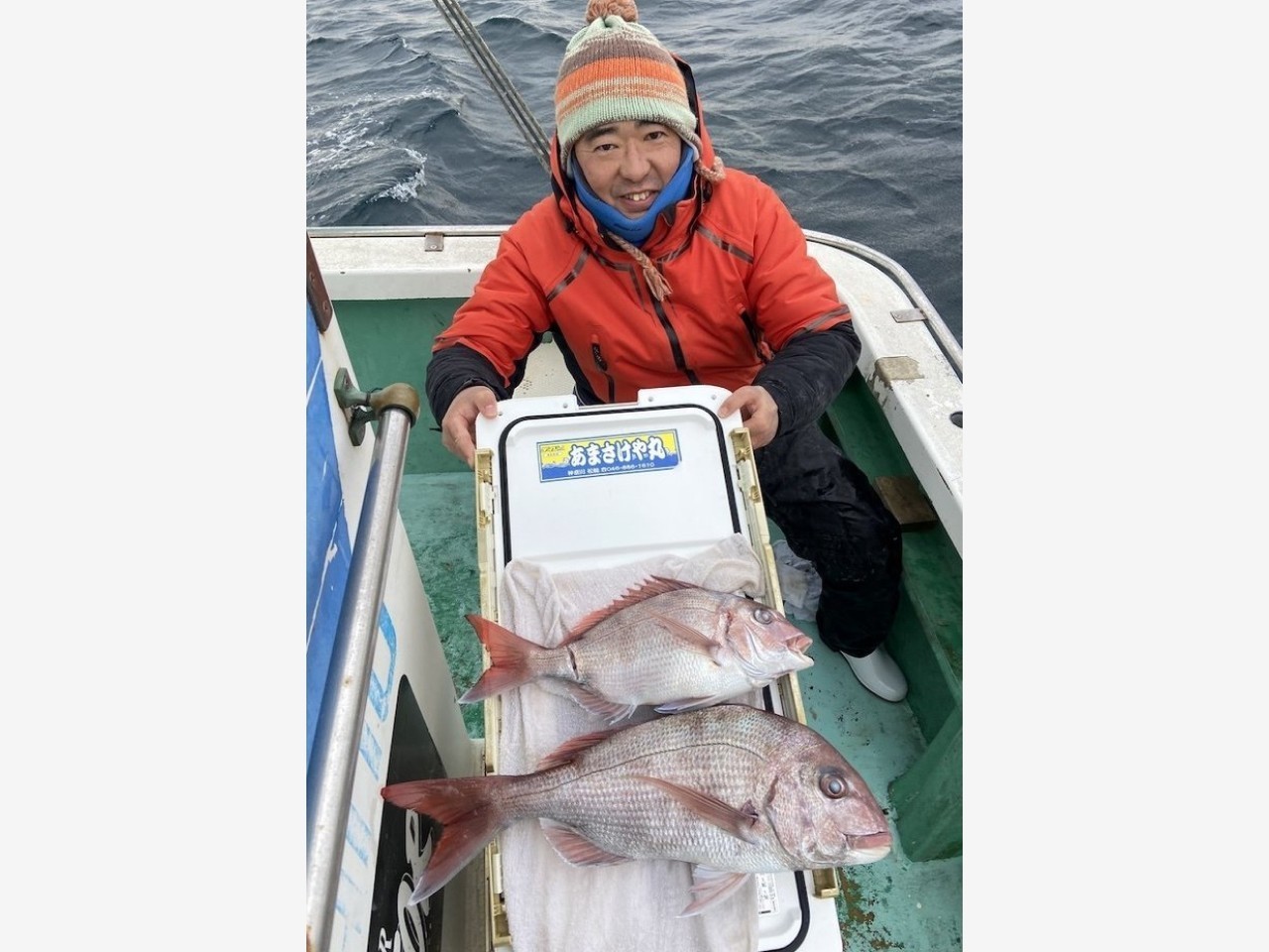 【釣果速報】神奈川県あまさけや丸でマダイ・カワハギゲット！ラスト30分に強烈な引きのアタックあり！海が落ち着けば、さらなる爆釣の予感！？