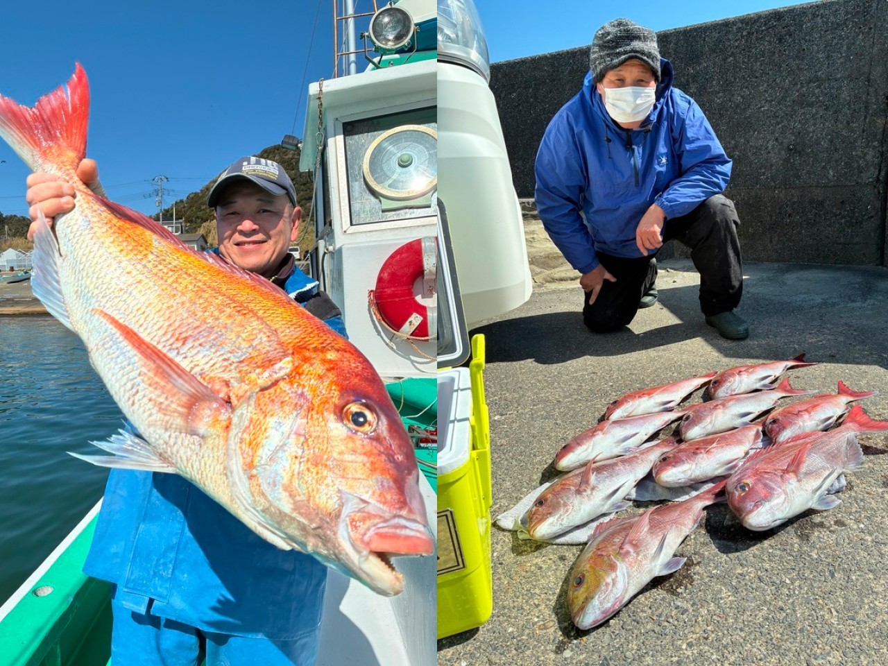 【釣果速報】千葉県九左衛門丸で5.60kgの大マダイGET！その他ワラサ、マハタと豊富な魚種でクーラー満杯！