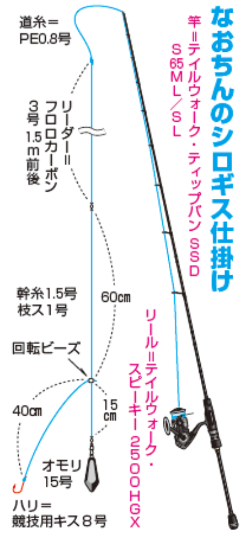 なおちんのシロギス仕掛け