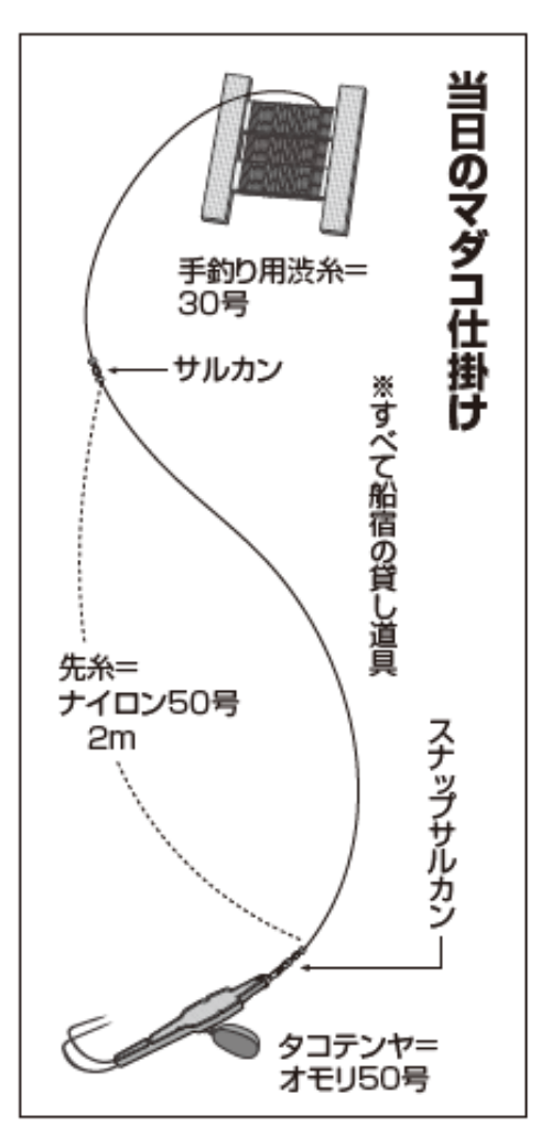 当日のマダコ仕掛け