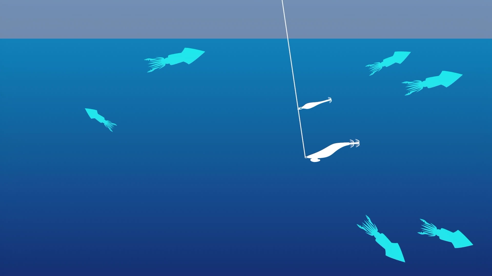 アシストリグの水中イメージ