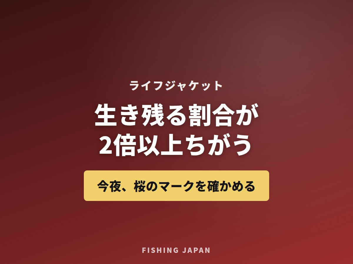 ライフジャケット 生き残る割合が2倍以上ちがう