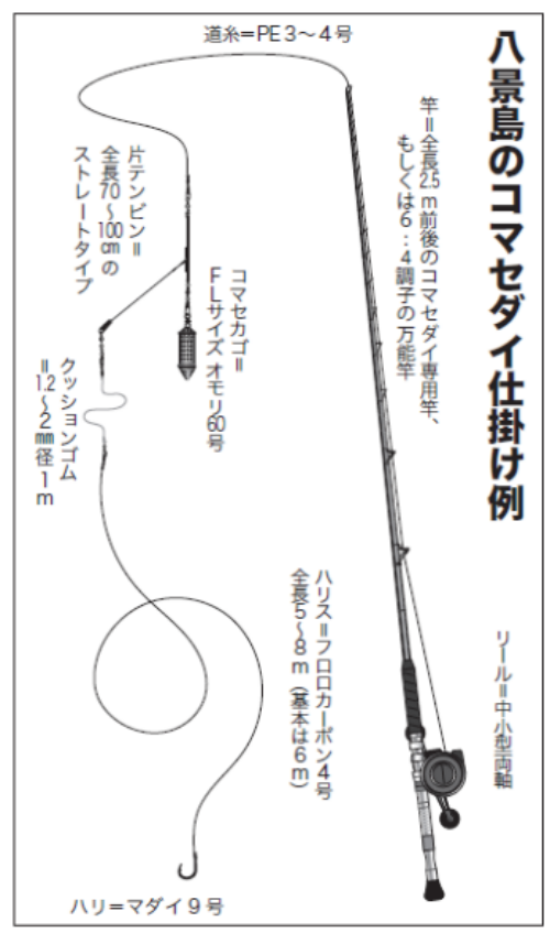 八景島のコマセダイ仕掛け例