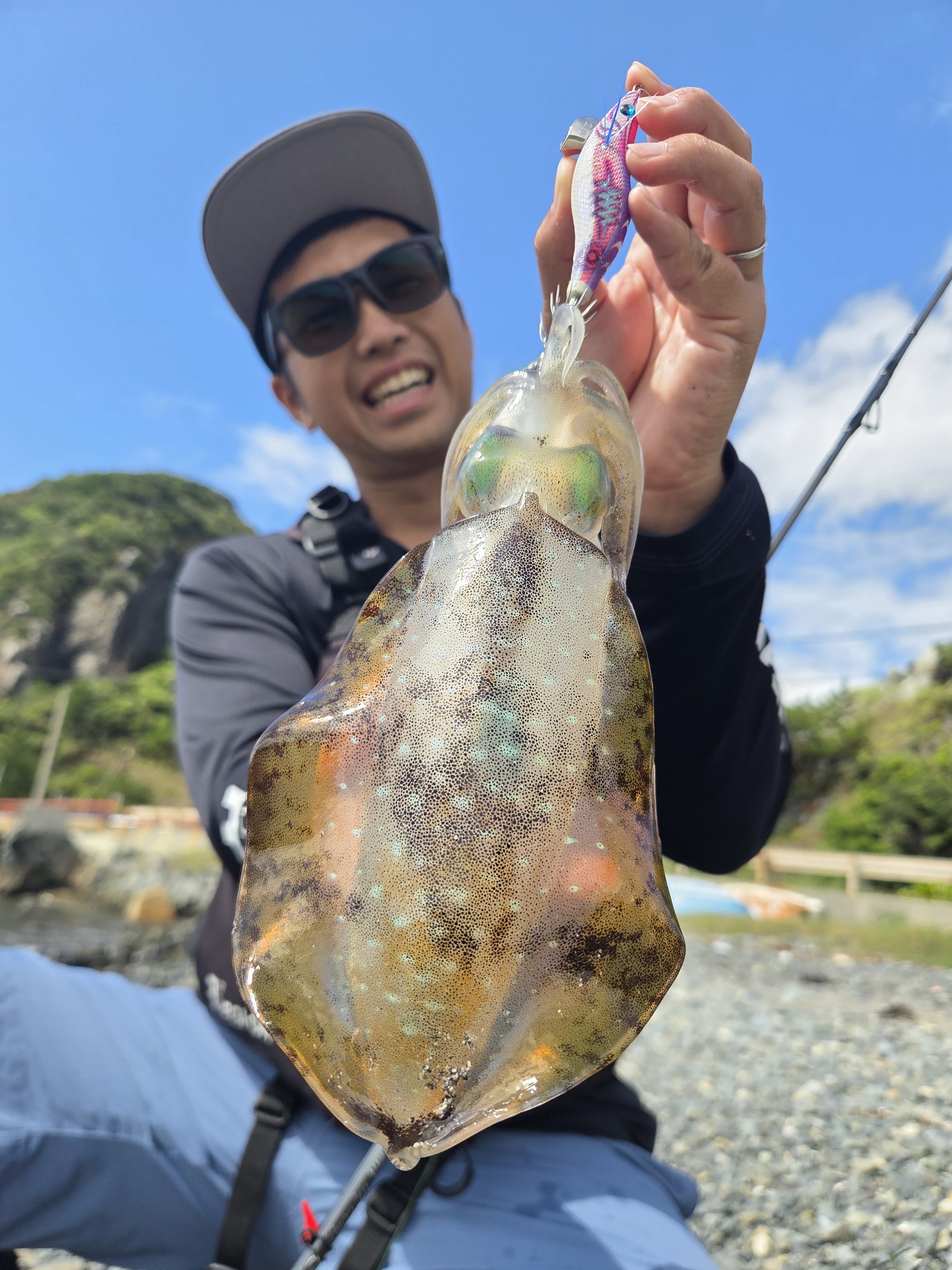 秋エギング釣行でキャッチした秋イカ