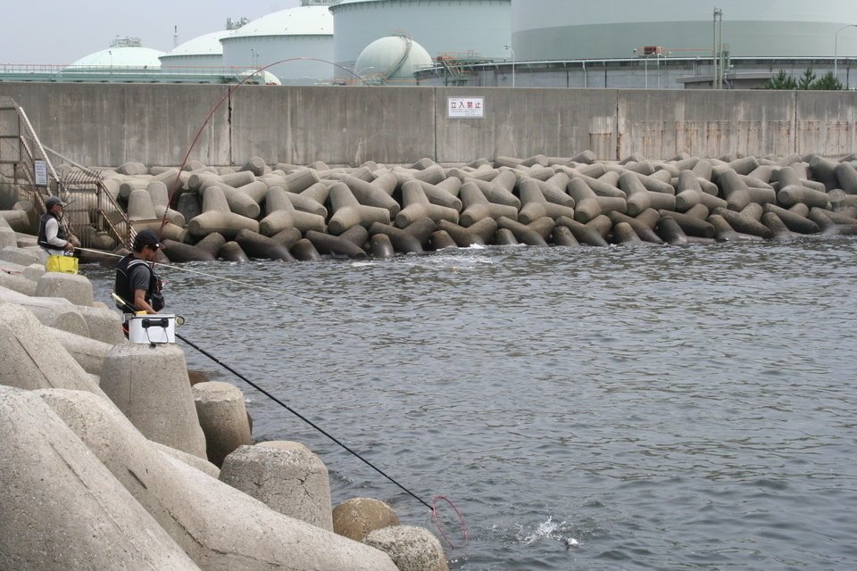 テトラポット　海　釣り場　写真